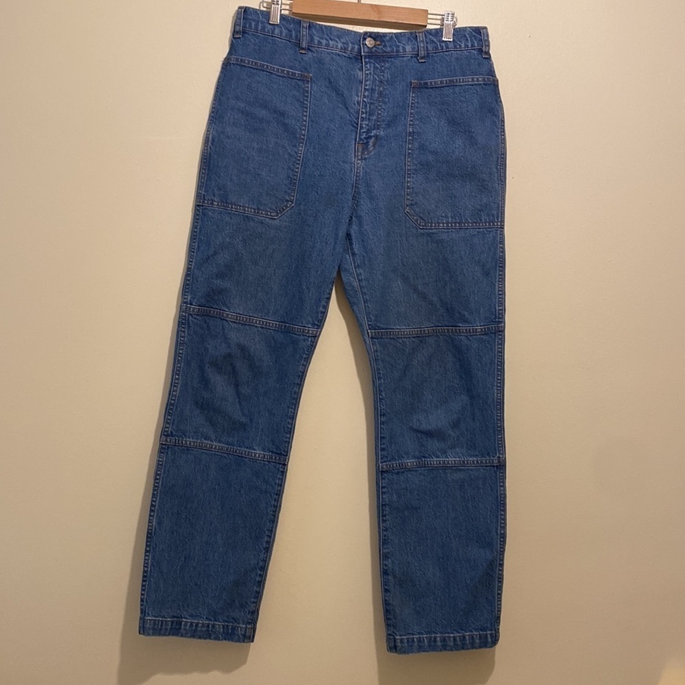 Madewell 90’ straight utility Blue Denim Straight-Leg Jeans size 32 - Picture 5 of 13